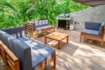 vate patio with BBQ and Poolview